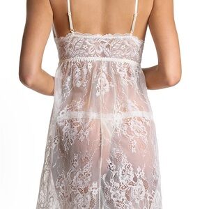 Hanky Panky Women’s Victoria Lace Chemise Ivory Size S Bridal Lingerie #945901